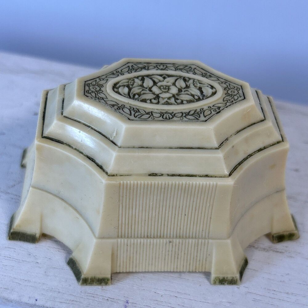 Warner JG Co Art Deco Celluloid Double Ring Presentation Box
